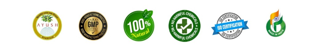 AYUSH GMP 100% Natural No Harmful Chemicals ISO Certification Made in India